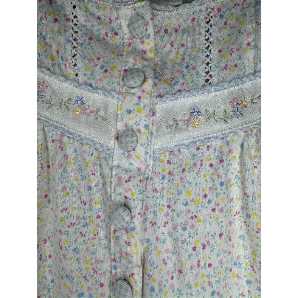 407. Aria Floral Ditsy Print Short Sleeve Nightgown House Dress Size Small - Picture 5 of 7